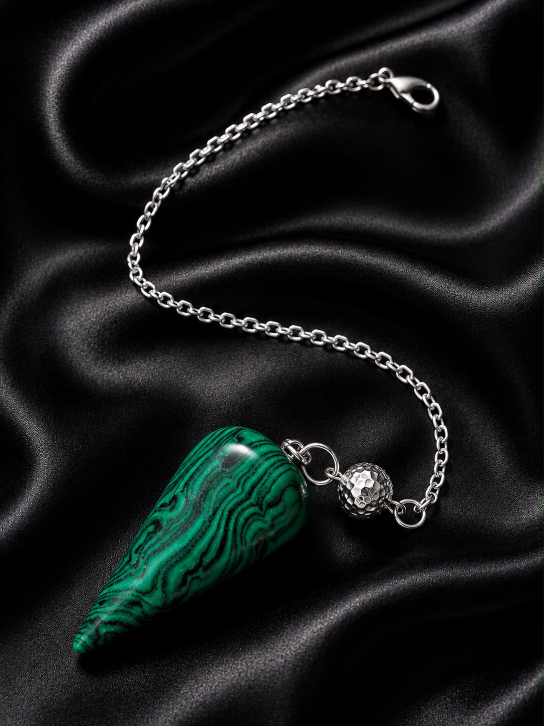 Mucizem Frekansı Malakit Taşı Pendül